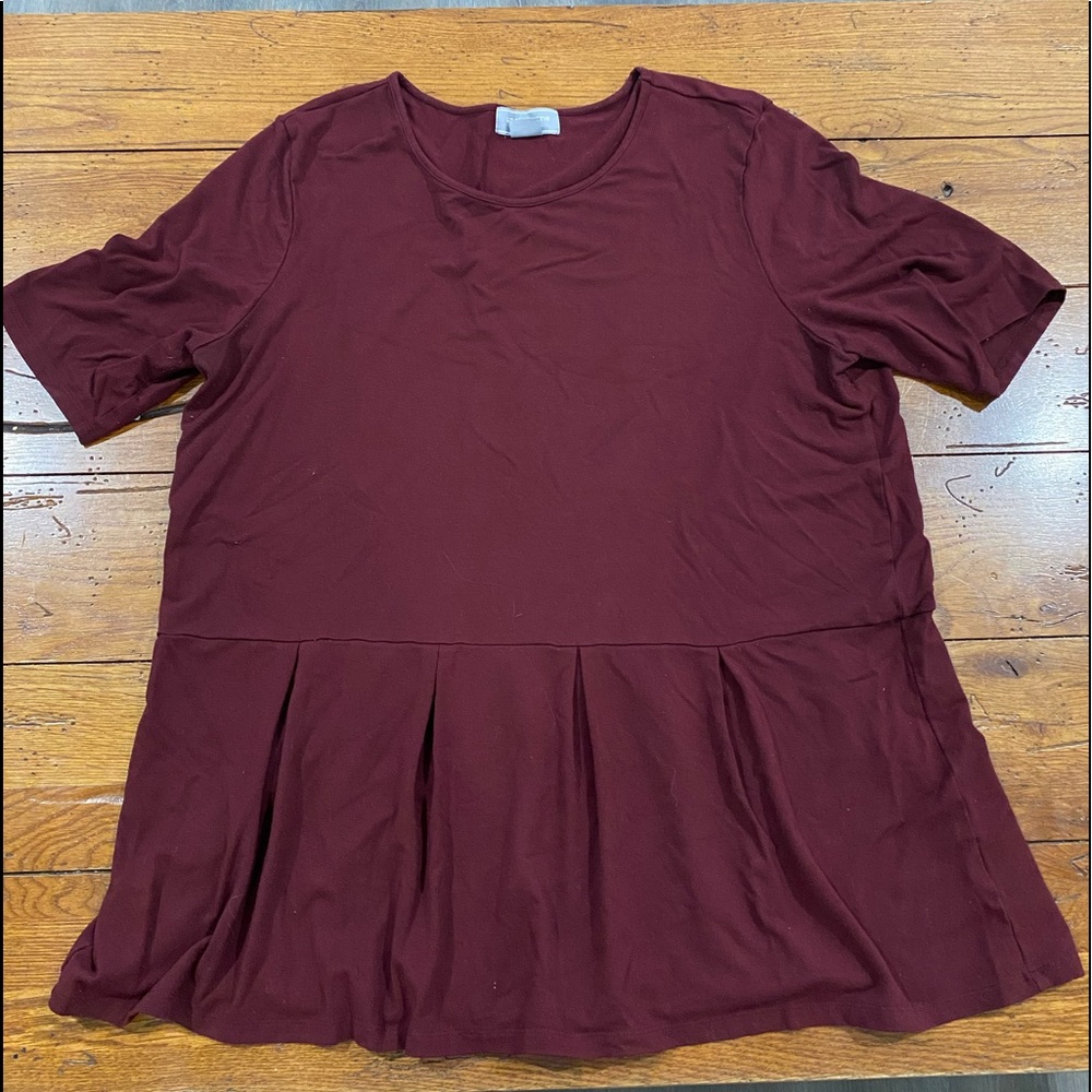 Pleated bottom blouse